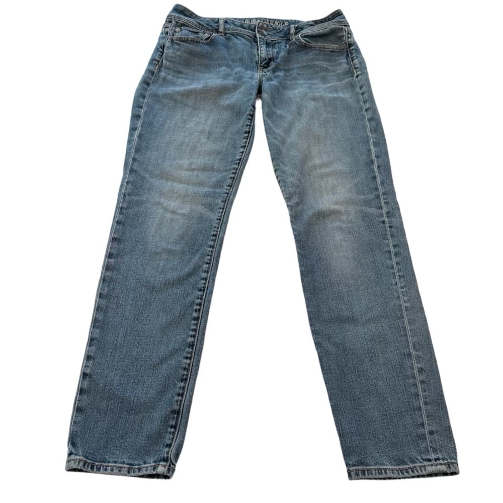American Eagle Outfitters Jeans Skinny Cropped Stretch Denim Blue Women’s Size 8